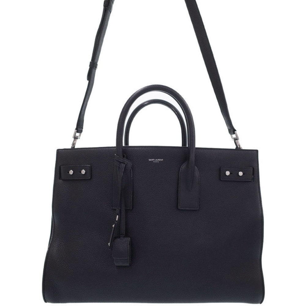 Saint Laurent Pouch thin Large Sac De Jour 2way Bag Black